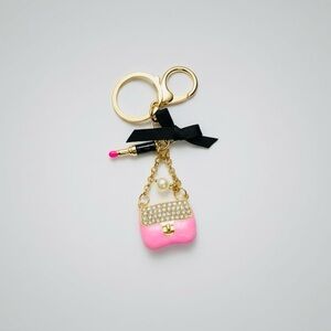 Mini Chain Purse Bag Charm-Pink